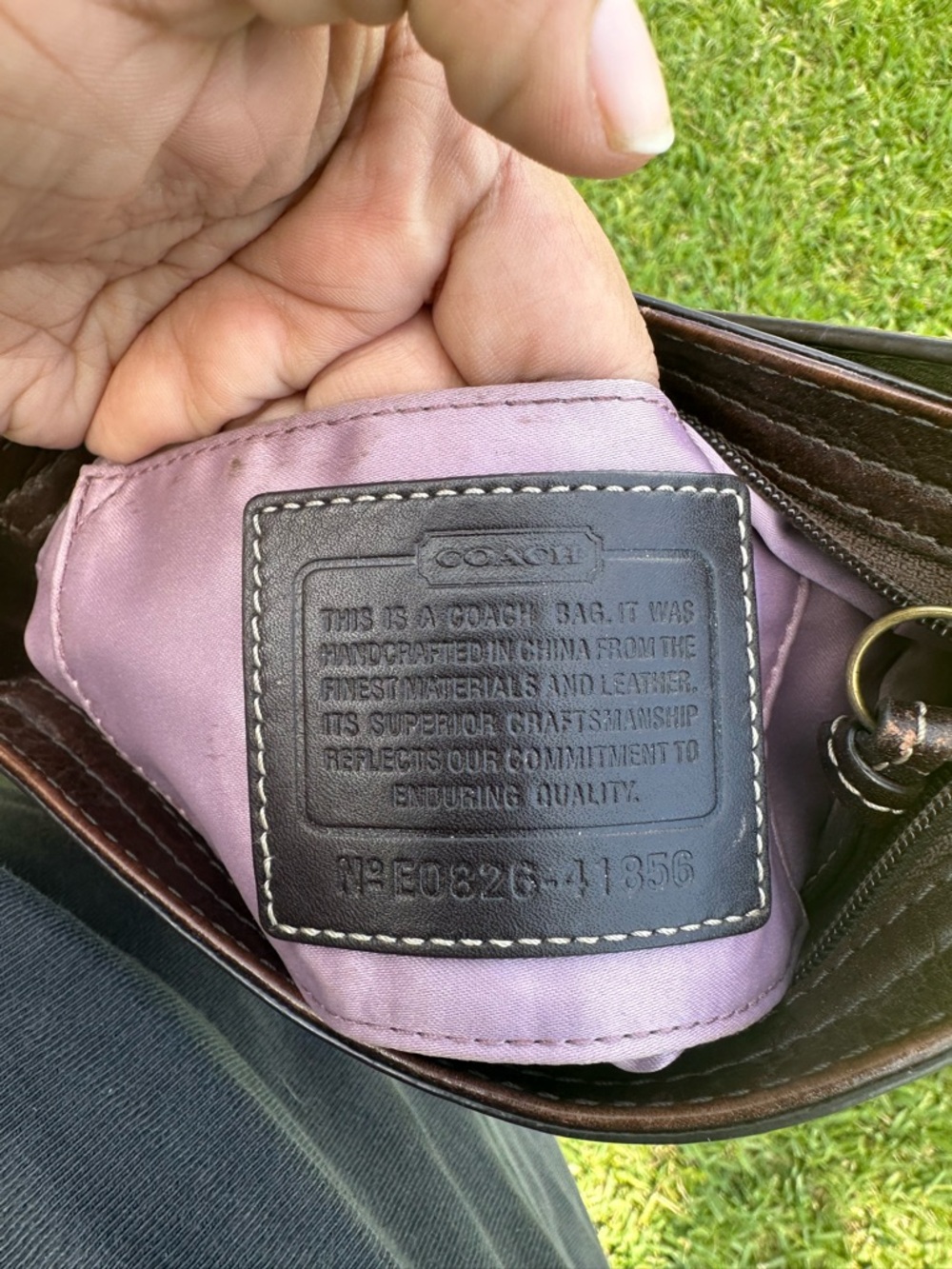 Coach Mini Hobo Bag in Brown and Cream Signature Canvas - Picture 3 of 5